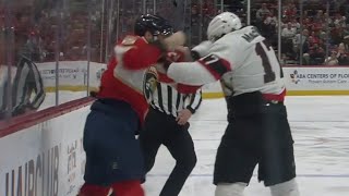 Jonah Gadjovich Drops The Gloves With Zack MacEwen [upl. by Llertram]