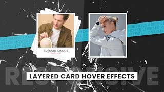 CSS Layered Card Hover Effects  Html CSS Responsive Design [upl. by Morvin225]