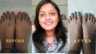 How to do pedicure at home by using Natural products In Telugu [upl. by Oliva779]