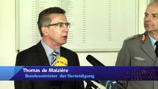 De Maizière zu Gast in der Wilhelmsburgkaserne in Ulm Regio TV Schwaben [upl. by Radec173]