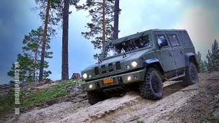 Test drive of the URAL TIGR IVECO HAMMER military SUVs Тест драйв военных внедорожников [upl. by Eelsnia]