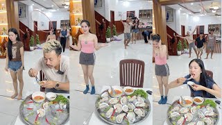 Amazing funny eating food challenge [upl. by Letsou]