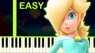 ROSALINA SONG  SUPER MARIO GALAXY  EASY Piano Tutorial [upl. by Delainey]