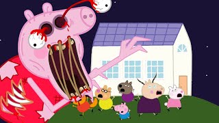 Zombie Apocalypse Peppa Pig Turn Into Giant Zombies🧟‍♀️  Peppa Pig Funny Animation [upl. by Animar]