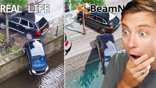 Reacting To Real Crashes vs beamNG Crashes [upl. by Fedora]