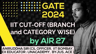 IIT MTech Cutoff Category wise Branch Wise 2024 gate2024 aniruddhasir iiscbangalore youtube [upl. by Lehet726]