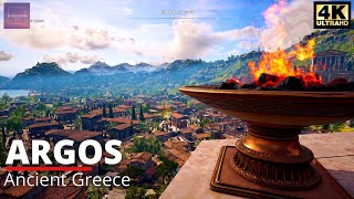 Walking in the Ancient Greek City of Argos  Assassins Creed Odyssey  4K Ultra Max Graphics [upl. by Nadaba801]