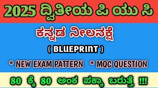 2nd PUC kannada blueprint 2025  kannada subject blueprint 2025  PUC BLUEPRINT PDF 2025 [upl. by Nivlek]