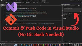 Commit amp Push Code in Visual Studio No Git Bash Needed [upl. by Alle835]