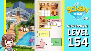 Screw Home Level 154 Solution Walkthrough New Version [upl. by Nonnair]