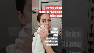 Thayers Natural Remedies Facial Toner Witch Hazel Aloe Vera Formula Review [upl. by Neimad232]