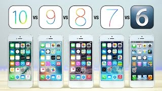 iOS 10 vs iOS 9 vs iOS 8 vs iOS 7 vs iOS 6 on iPhone 5 Speed Test [upl. by Nroht]