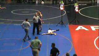 Wrestler Gets Knocked Out GRAPHIC CONTENT [upl. by Hasin]