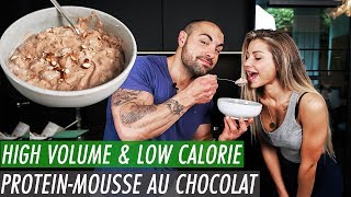 Protein Mousse au Chocolat  Kalorienarmes Low Carb Dessert in 2min [upl. by Oslec]