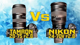 Tamron 2875 f28 vs Nikon 2470 f28 SURPRISING RESULTS [upl. by Aralc]