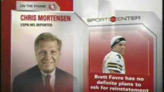 ESPN  Chris Mortensen on Brett Favre [upl. by Tap]