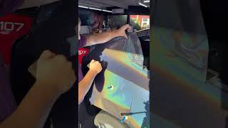 Wrapping the quarter panel in a oracal 970 intergalactic bleu [upl. by Cade716]