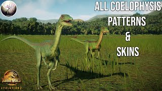 ALL COELOPHYSIS SKINS SHOWCASE  Jurassic World Evolution 2 [upl. by Skipper]