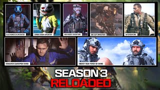 EARLY LOOK at MW3 Season 3 Reloaded Operators Snowy Task Force 141 AW Operators amp More [upl. by Eetnahs110]