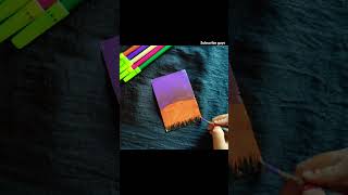 Mini canvas painting 🎨lamp Post drawing sunsetshorts chirkut23 trending youtubeshorts [upl. by Immanuel]