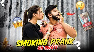 SMOKING PRANK ON SWATI 😱 TAPPAD MAAR DIYA 😭 Prank Gone Wrong  RajatSwatiVlogs [upl. by Lainad]