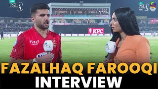 Fazalhaq Farooqi Interview  Islamabad United vs Quetta Gladiators  Match 21  HBL PSL 8  MI2A [upl. by Emmott]