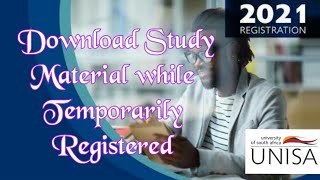 How to Download UNISA study material while Temporarily Registered  2021  SOUTH AFRICAN YOUTUBER [upl. by Adas]