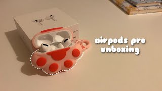 airpods pro unboxing  setup  case asmr [upl. by Gnak]