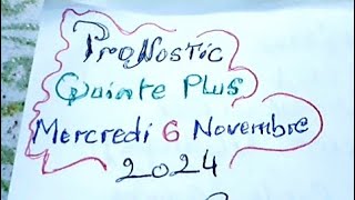 Pronostic quinté plus mercredi 6 novembre 2024 [upl. by Enrobialc]