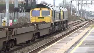 Severn Tunnel Junction train station Freightliner trains [upl. by Ealasaid]