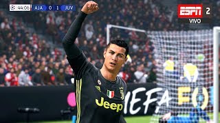 Recreación Ajax 11 Juventus  UEFA Champions League 2019 [upl. by Thurmann946]