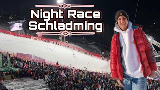 🚡⛷️Ich bin beim Night  Race Riesenslalom in Schladming  Vlog [upl. by Gonagle]