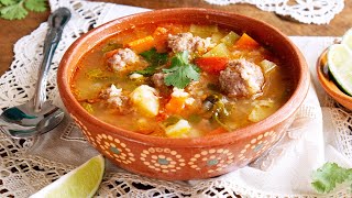 Albondigas Mexican Meatball Soup  Muy Bueno [upl. by Barlow]