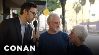 Sacha Baron Cohen Asks People On The Street What They Think Of Sacha Baron Cohen  CONAN on TBS [upl. by Gilburt]