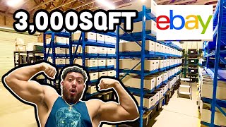 EBAY WAREHOUSE TOUR 3000sqft  Reselling warehouse  Ecommerce [upl. by Clova]