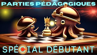 4 parties déchecs pédagogiques 🐙 1000 à 1500 ELO [upl. by Otrebron]