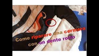 Come riparare una cerniera con un dente rotto [upl. by Inessa]