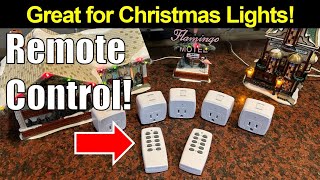 Remote Control Power Outlets Great for Christmas Lights 5Pack by HBN [upl. by Shawnee335]