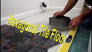 Installing a Hexagonal tile floor [upl. by Aidan]