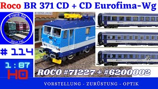 Roco 71227 RH 371 CD  Roco 6200002 CD Wagen [upl. by Yema328]