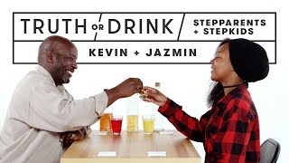 Stepparents amp Stepkids Play Truth or Drink Kevin amp Jazmin  Truth or Drink  Cut [upl. by Gnep]