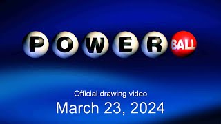 Powerball drawing for March 23 2024 [upl. by Haceber380]