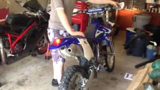 2006 WR250F Baffle Removal Mod Pt2 [upl. by Pennebaker905]