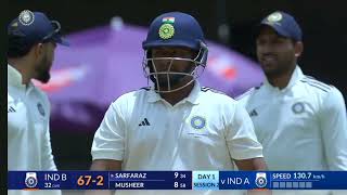 Duleep trophy 🏆 2024  musheer khan 100  IND A vs IND B day one highlights duleeptrophy2024 [upl. by Neersin823]