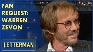 Warren Zevons Final quotLate Showquot Appearance  Letterman [upl. by Adal]