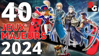 40 JEUX MAJEURS 💥 Lannée 2024 de la Nintendo Switch 🔥 [upl. by Adlemy]