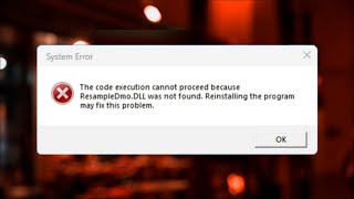 ResampleDmoDLL Was Not Found  ResampleDmoDLL Missing  Fix [upl. by Lavery913]