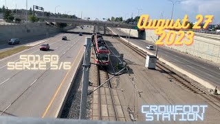 SD160 Series 5 Heading Into Crowfoot Station 2215 2212 2230 8272023 [upl. by Burnsed]