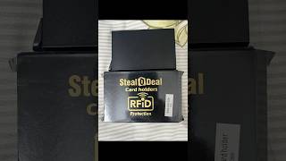 StealODeal RFID aluminium Card holder unboxing cardholder rfidtechnology wallet compact [upl. by Seen]