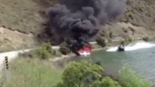 Watch speedboat put out fire [upl. by Nirad]